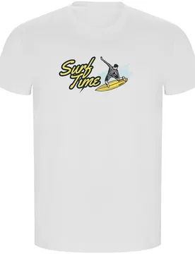 T-shirt à Manches Courtes Surf Time Eco White L ,Femme