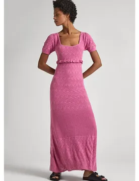 Robe Longue à Manches Courtes Pl953525 English Rose Pink S