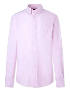 Chemise à Manches Longues Essential Ox Stripe College Pink 2XL