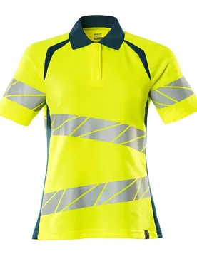 Polo à Manches Courtes Accelerate Safe 19093 Hi-Vis Yellow / Dark Petroleum L
