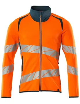Sweat-shirt à Zip Accelerate Safe 19184 Hi-Vis Orange / Dark Petroleum 3XL
