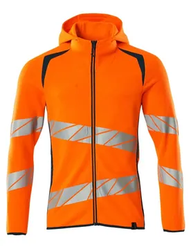 Sweat-shirt à Zip Accelerate Safe 19284 Hi-Vis Orange / Dark Petroleum 4XL