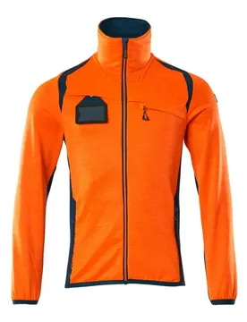 Sweat-shirt à Zip Accelerate Safe 19403 Hi-Vis Orange / Dark Petroleum XL