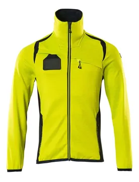 Sweat-shirt à Zip Accelerate Safe 19403 Hi-Vis Yellow / Dark Navy 5XL