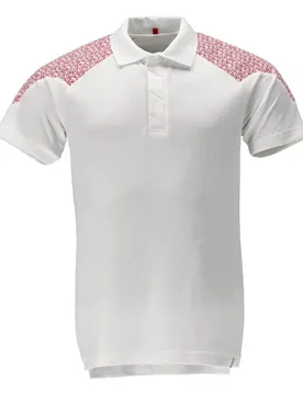 Polo à Manches Courtes Food & Care 20083 White / Traffic Red 3XL