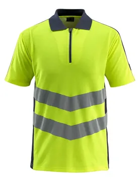 Polo à Manches Courtes Safe Supreme 50130 Hi-Vis Yellow / Dark Navy 2XL