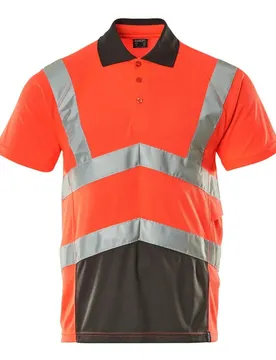 Polo à Manches Courtes Safe Young 50117 Hi-Vis Red / Dark Anthracite 3XL