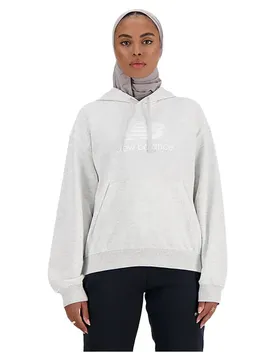 Felpa Con Cappuccio Sport Essentials French Terry Logo Ash Heather XS