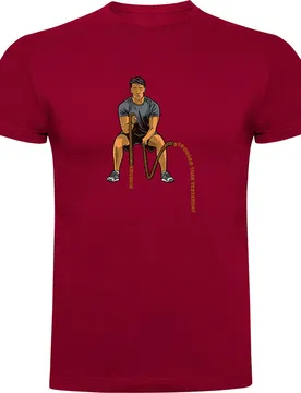 T-shirt à Manches Courtes Crossfit Ropes Dark Red XL