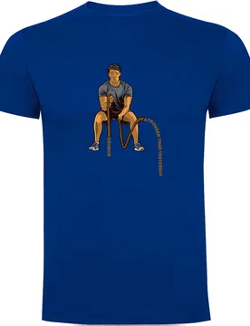 T-shirt à Manches Courtes Crossfit Ropes Royal Blue XL