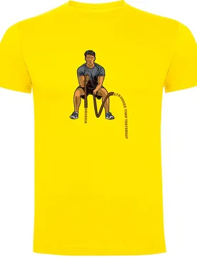 T-shirt à Manches Courtes Crossfit Ropes Yellow 3XL