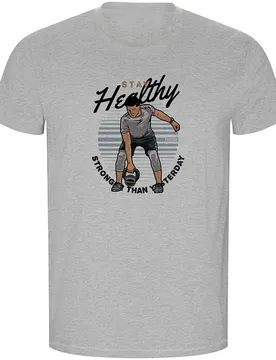 T-shirt à Manches Courtes Stay Healthy Eco Heather Grey 3XL