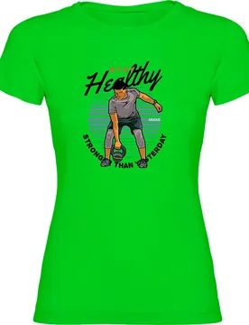 T-shirt à Manches Courtes Stay Healthy Light Green S
