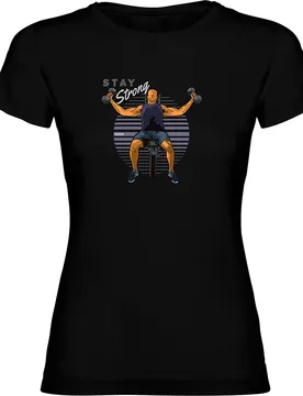 T-shirt à Manches Courtes Stay Strong Black S