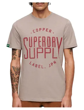 T-shirt à Manches Courtes Copper Label Workwear Deep Beige Slub XL Homme