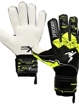 Gants De Gardien De But Fusion X Flat Cut Finger Protect Black / Fluo Yellow 9 unisex