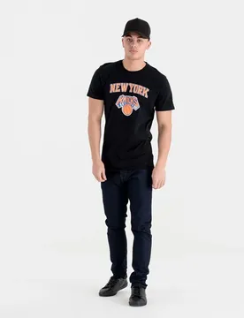 T-shirt à Manches Courtes Nba Regular New York Knicks Black L
