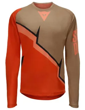 Bike Maglietta A Maniche Lunghe Aer Red / Brown / Black