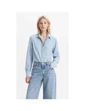 Chemise à Manches Longues The Classic Med Indigo / Flat Finish M