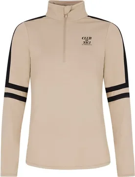 T-shirt à Manches Longues Avec Demi-zip Prue Bamboo Beige L