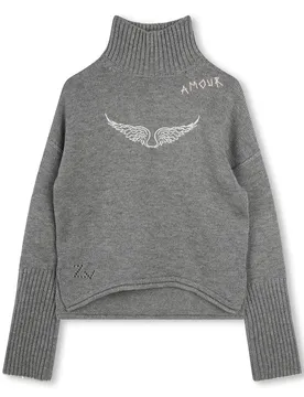 Pull X60230 Chine Gray 6 Années Fille