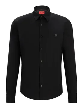 Hugo Chemise à Manches Longues Ermo 10243670 Black XL