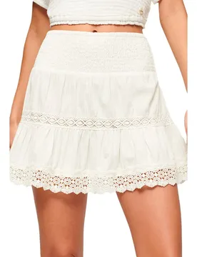 Minigonna Ibiza Lace Mix Off White XL