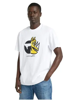 T-shirt à Manches Courtes Rhino Cartoon Loose White S