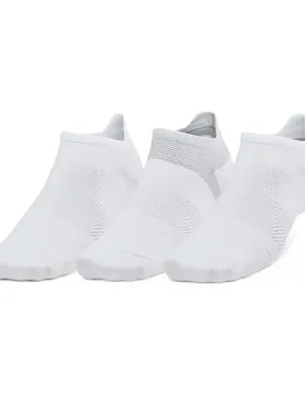 Chaussettes Invisibles Armourdry Run Lite 3 Paires White / White / Reflective EU 31 1/2-36 1/2