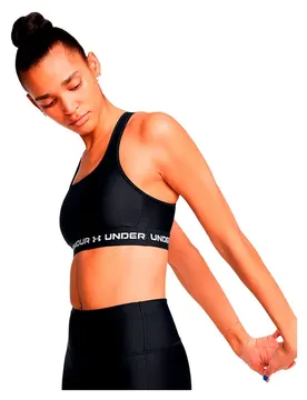 Haut De Sport Maintien Moyen Crossback Black / Black / White XS