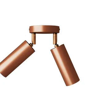 Cables Lampe à 2 Ampoules Avec Abat-jour Tub-e14 Et Rosace Ronde Satin Copper One Size
