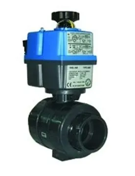 Vanne à Bille Industrielle En Pvc-u 02630 Ø75 Dn65 24-240 Vac/vdc Ptfe-epdm à Commande électrique