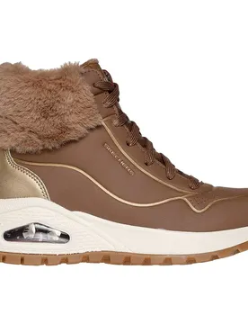 Baskets Uno Rugged Taupe Durabuck / Metallic Duraleather / Faux Fur EU 37