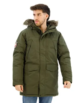 Giacca Everest Faux Fur Army Khaki Green L