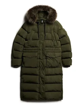 Veste Everest Faux Fur Longline Army Khaki M