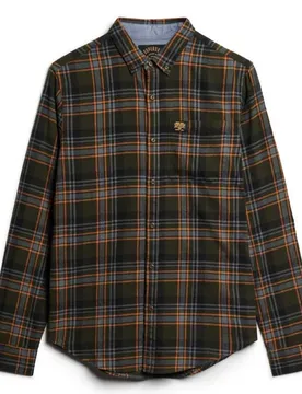 Chemise à Manches Longues Lumber Buckshot Check Olive S