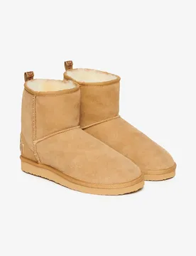 Bottes De Neige Suede Sherpa Ankle Light Tan EU 38-39