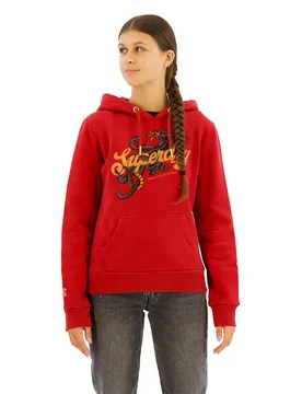 Sweat à Capuche Tattoo Script Graphic Red Dahlia 2XS