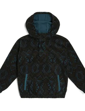 Polaire à Capuche Super Black Retro Ikat 9-10 Années Garçon