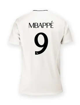 T-shirt à Manches Courtes Domicile 24/25 Mbappe White M Homme