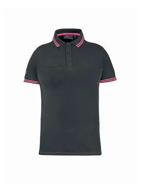 Polo à Manches Courtes Way Lady Grey Fucsia 2XL
