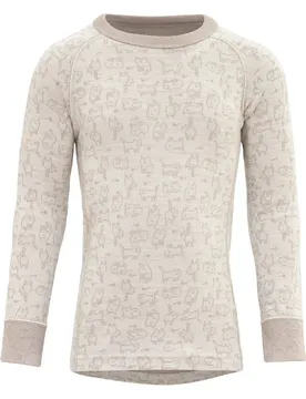 T-shirt à Manches Longues Duo Active Merino Raw White 4 Années Garçon