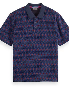 Polo à Manches Courtes 178515 Ink Blue Jacquard 2XL