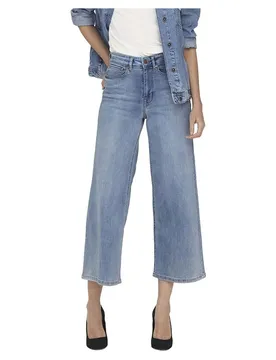 Jeans A Vita Alta Madison Wide Crop Ankle Tai566 Light Blue Denim Wash 29