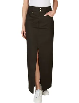Jupe Midi Coated Denim XS