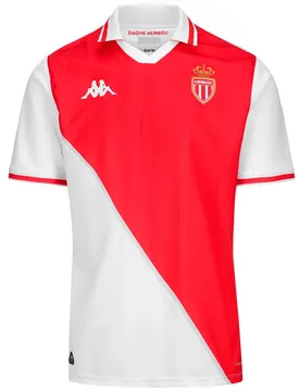 T-shirt à Manches Courtes Domicile As Monaco Kombat 24/25 White / Red S