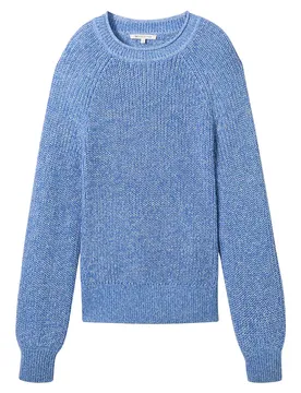 Maglione Crew Neck Sicilian Blue Melange XS