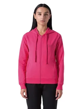 Sweat-shirt à Zip Felpa Strech Bright Pink / Black S