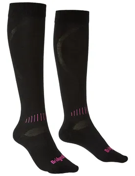 Chaussettes Longues Race Merino Performance Black / Pink EU 35-37