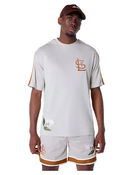 Maglietta A Maniche Corte Mlb Floral St. Louis Cardinals Open White M